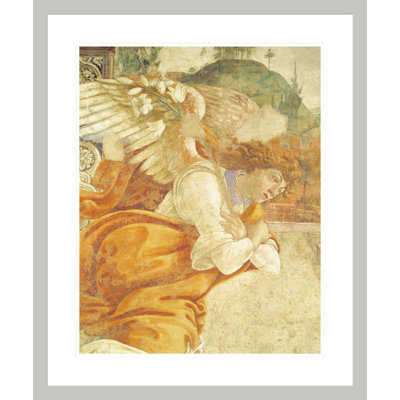 The Annunciation detail of the Archangel Gabriel from San Martino della Scala by Sandro Botticelli -Framed Giclee Print
