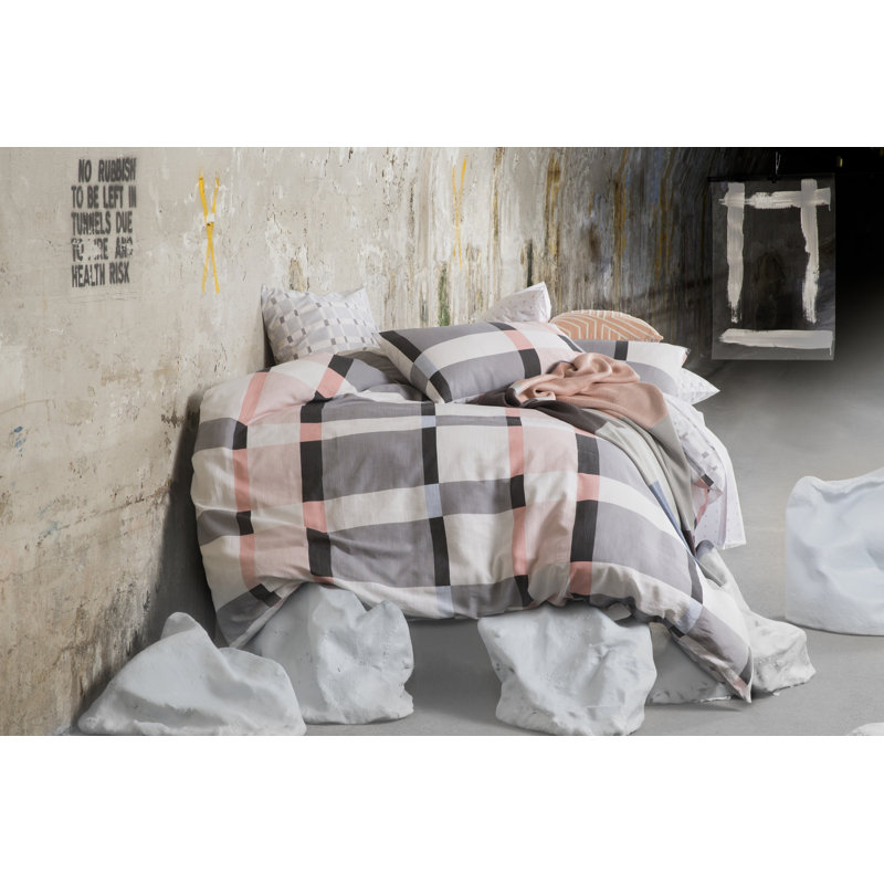 Kapa Cotton Duvet Cover Set with Pillowcases, Double Duvet Cover + 2 Pillowcases (80 x 80)