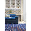 Tapis géométrique bleu / rouge-53918587