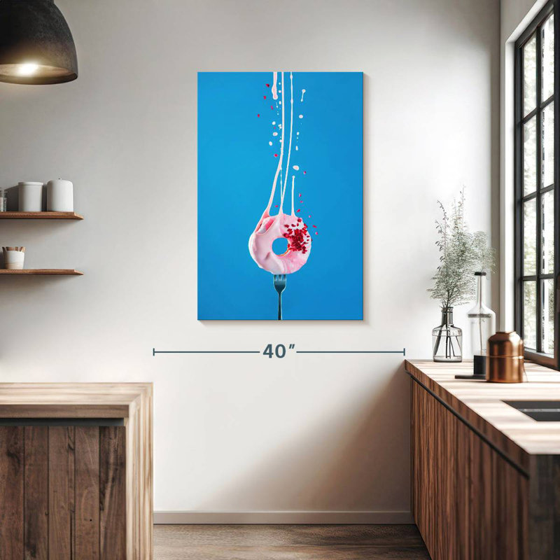 Yarlin Creamy Raspberry Doughnut, 39" H x 26" W