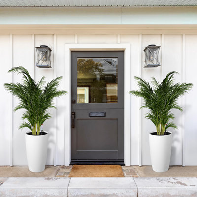 22 in Pcs Tall Planters for Outdoor Plants Large Planters for Outdoor Indoor Plants with Water Level Monitor ＆ Inner Bucket
