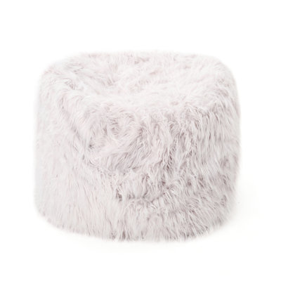 52 po Largeur du fauteuil à billes lavande - fausse fourrure, doux, rembourré de mousse, confortable, rembourré