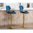 Tierone Upholstered Swivel Adjustable Height Counter Stool with Metal Frame, Modern Velvet Counter Stool-608788387-604090780