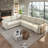 L-Shaped Sectional Sofa with Pull-Out Bed