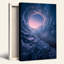 «Blue Ice Cave Tunnel Ouverture sur ciel rose et montagnes», art mural-402377794