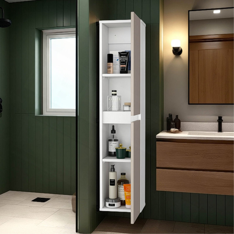 Light Beige And 2-Door Wall Cabinet
