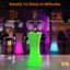 Table d'appoint 18 po à DEL avec changement de couleur, table d'appoint rechargeable sans fil avec télécommande pour l'intérieur et l'extérieur