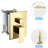 Gold Dual Shower Head Square - 12 Inch Wall Mounted. -Balanced Valve For Optimal Performance. Rainfall Luxurious Shower. Easy Installation And Cleanup. With Arm, Handheld, Hose, Holder, &-120883108