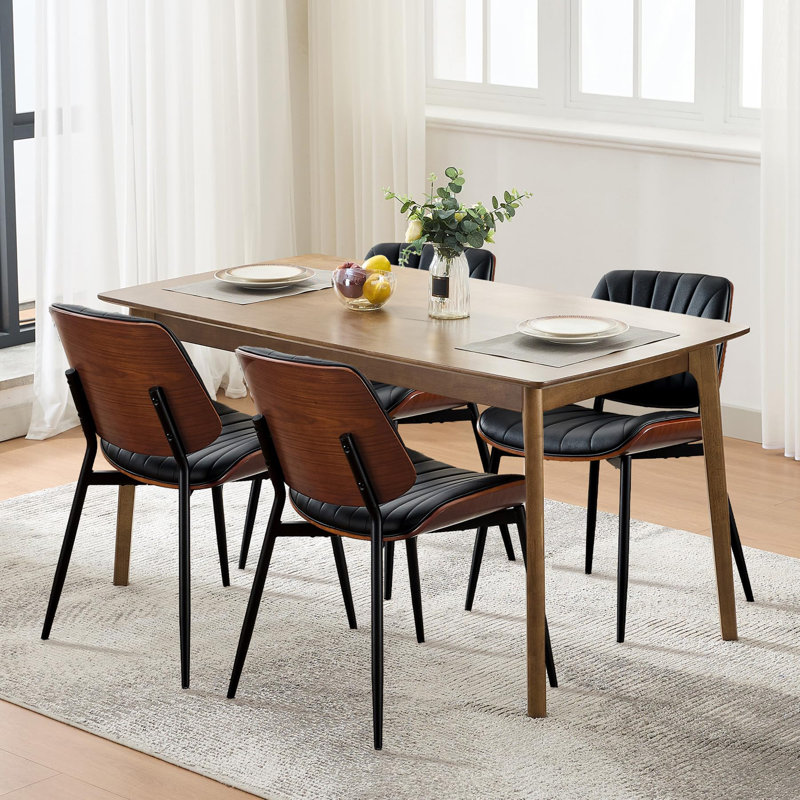 Upholstered Dining Chair, Black, Black