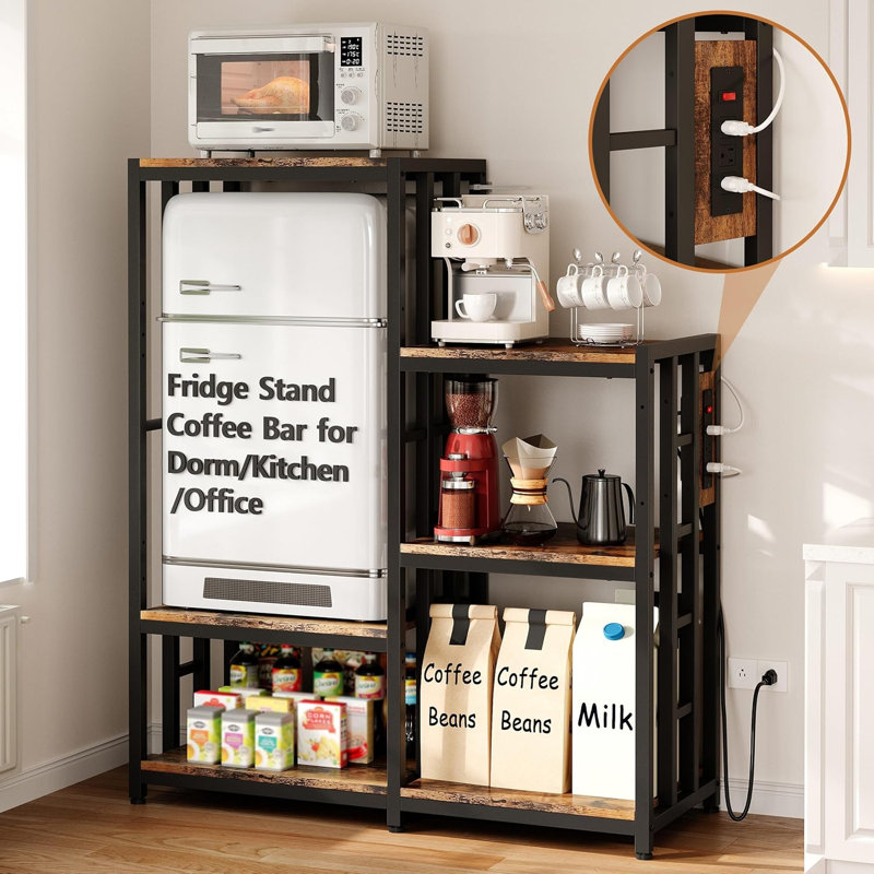 Mini meuble-bar avec espace de rangement pour petit réfrigérateur