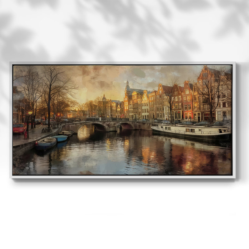 Série paysage - CCXVII - Toile tendue avec châssis encadré - Prêt à être accroché, H 21 po x l 41 po