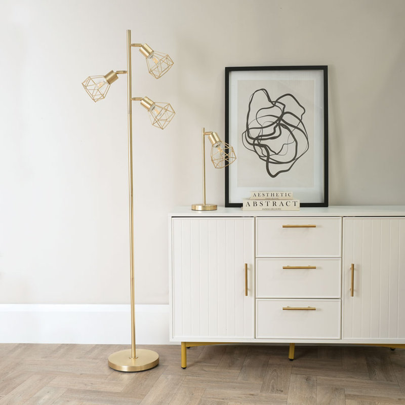 Reshia Metal Table Lamp, Gold