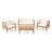 Mcclurg Teak Sofa Seating Group with Cushions-4820102-85007154