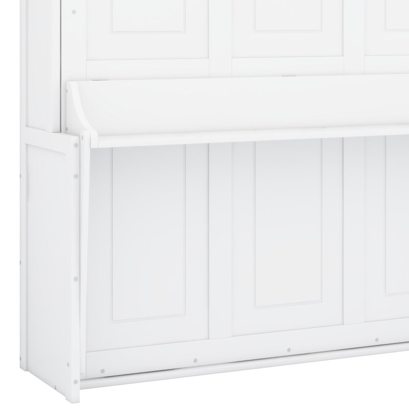 Lit escamotable en bois, Blanc