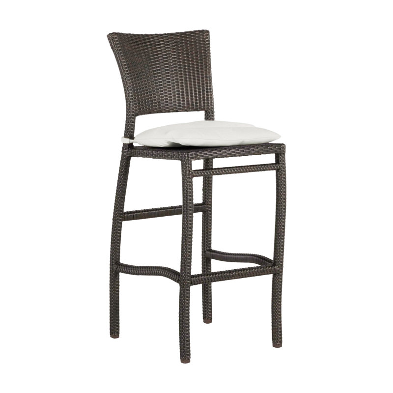 Tabouret de bar 30 po Skye, Noyer noir, Lin Dove Sunbrella®, Pas de soudure