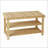 Hofitlead 27.5 Inch Solid Wood 3-Tier Shoe Rack Bench