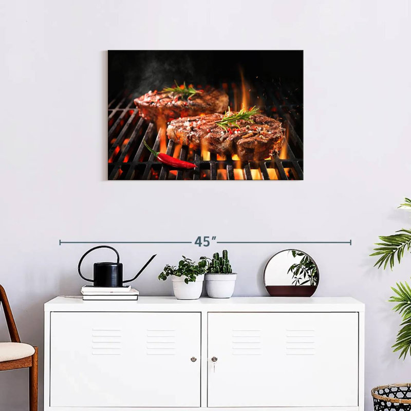 Yarlin Sizzling Beef Steaks, 20" H x 30" W