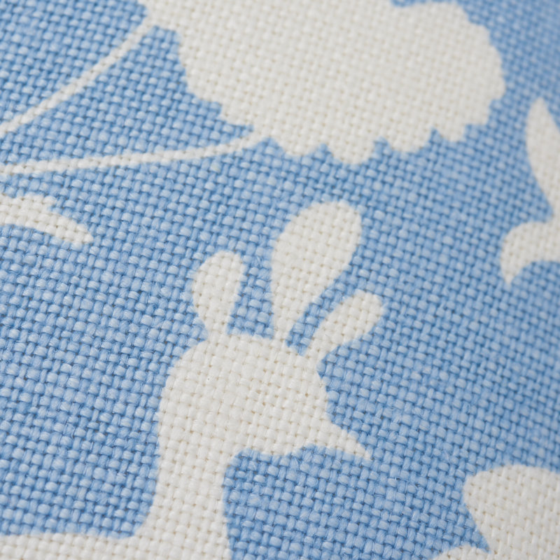 Coussin Chenonceau, 18 po x 18 po, Ciel / blanc