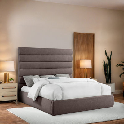 Adam Linen Textured Fabric Bed