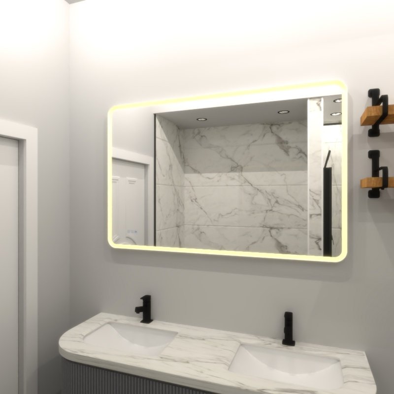 Miroir de salle de bain 48 x 36, 30,88 po x 29,37 po