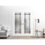 Portes françaises doubles solides | Verre givré Planum 2112 | Garnitures de cadre en bois massif | Portes robustes de chambre à coucher pour garde-robe-109698892-109698890