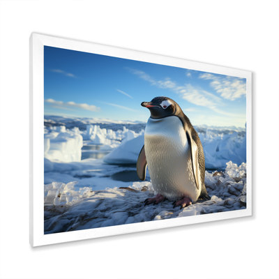 Pingouin qui se dandine d'élégance sur toile