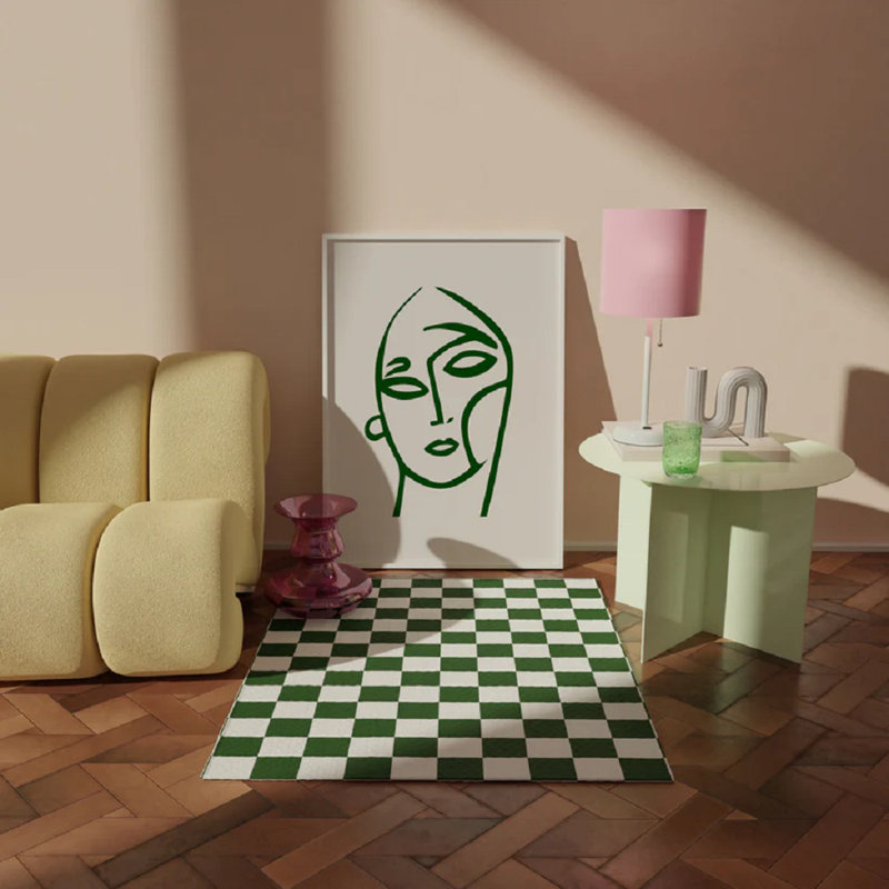 Abstract Greenface Print 1, 60cm H x 42cm W