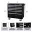 Tool Chest, 6 Drawers Rolling Tool Cabinet, Lockable Wheels, Ball Bearing Sliders, Black Powder Coating, Metal Tool Storage Cart, Suitable For Garage, Warehouse, Workshop