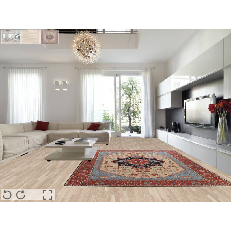 One-of-a-Kind 9'9" X 13' New Age Wool Area Rug in