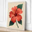 Coral Hibiscus Study Botanical - Wrapped Canvas-1921576258-1921576261