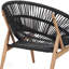 Chaise longue en osier gris foncé Cyril