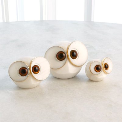 Alabaster Big Eyed Owl