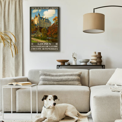 'Loches Les Chateaux De La Loire' by Vintage Posters, Acrylic Glass Wal Art