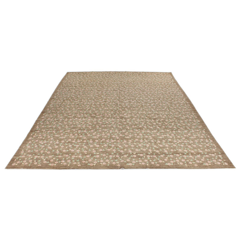 Tapis contemporain brun et multicolore 10 x 13