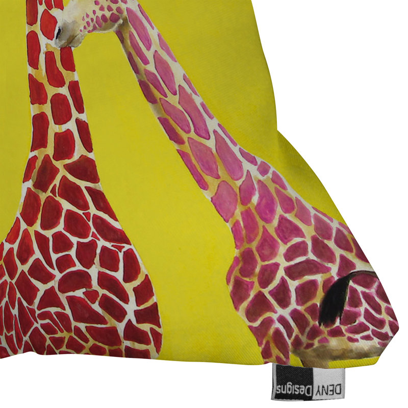Clara Nilles Jellybean Giraffes Throw Pillow, 16" x 16"