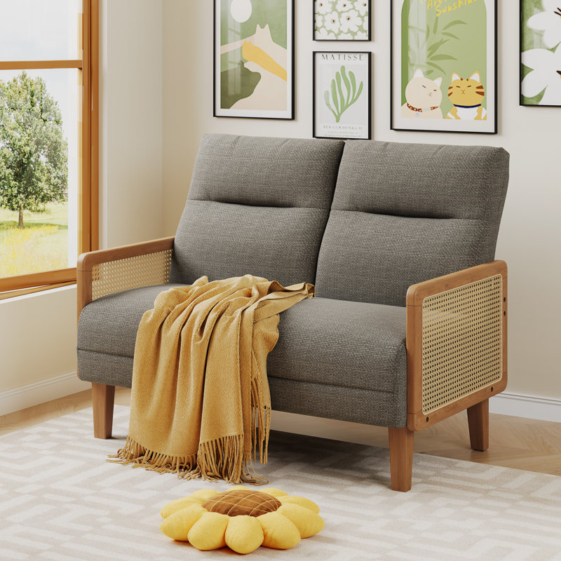 46.5'' Upholstered Loveseat, Taupe