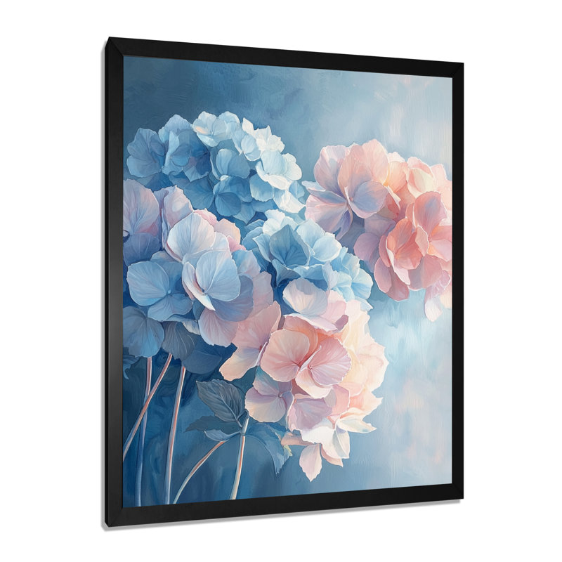 Arikan - Art mural floral, Noir, H 20 po x l 12 po, Reproduction encadrée d'une seule photo