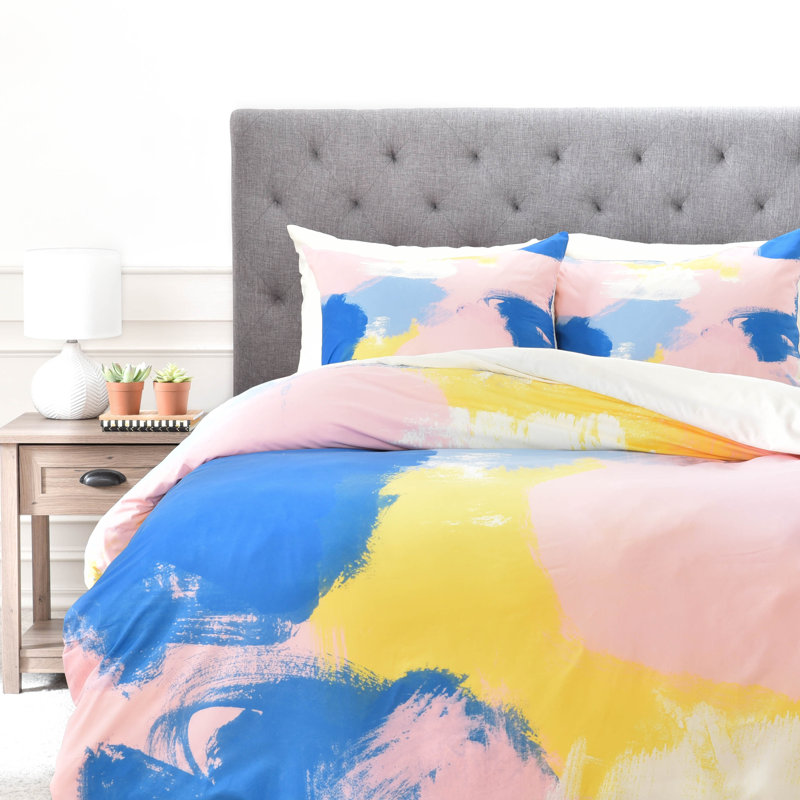 Natalie Baca Polyester Abstract Duvet Cover, King Duvet Cover + 2 King Shams