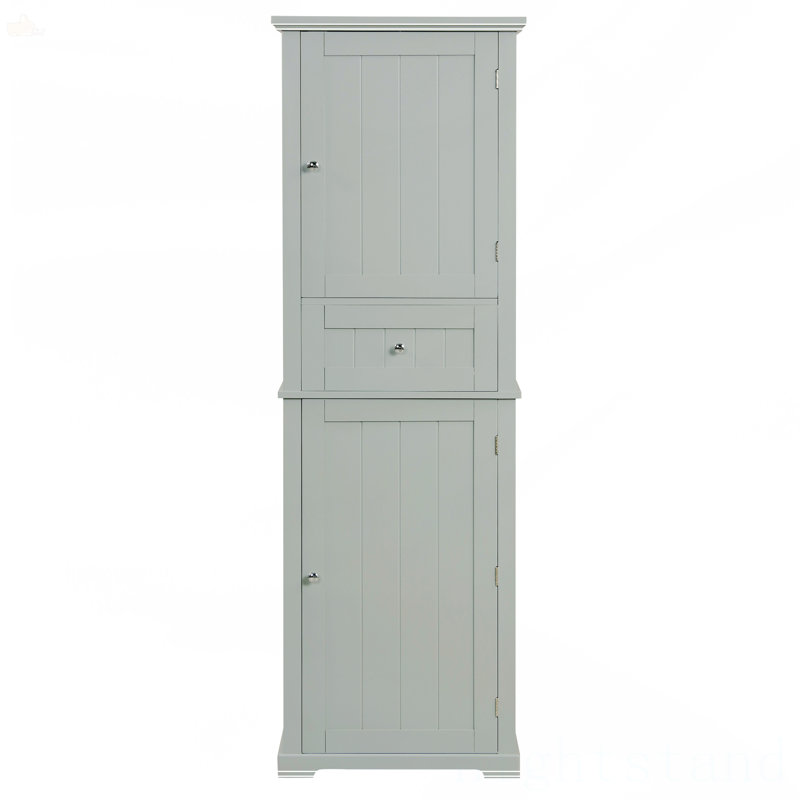 Grande armoire de rangement pour salle de bain avec tiroirs et tablettes réglables