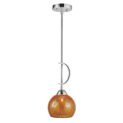 Luminaire suspendu en forme de dôme à 1 lumière Gennadius