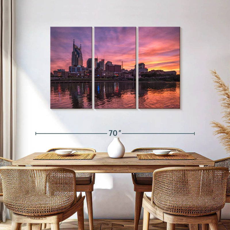 Sebbie Nashville au crépuscule, H 36 po x l 57 po