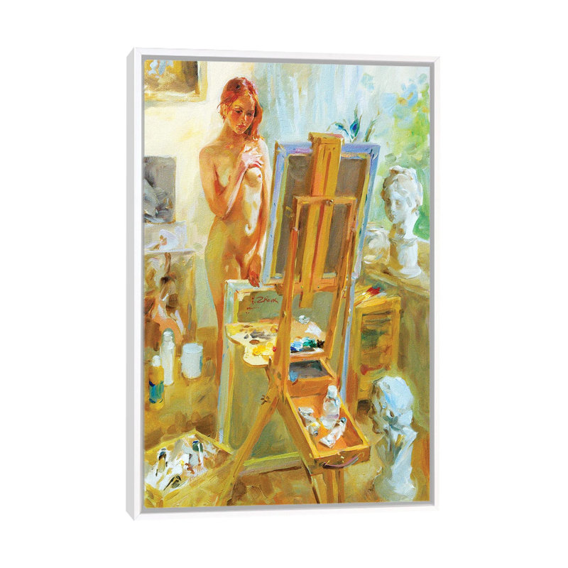 Model In Atelie by Igor Zhuk - Painting on Canvas