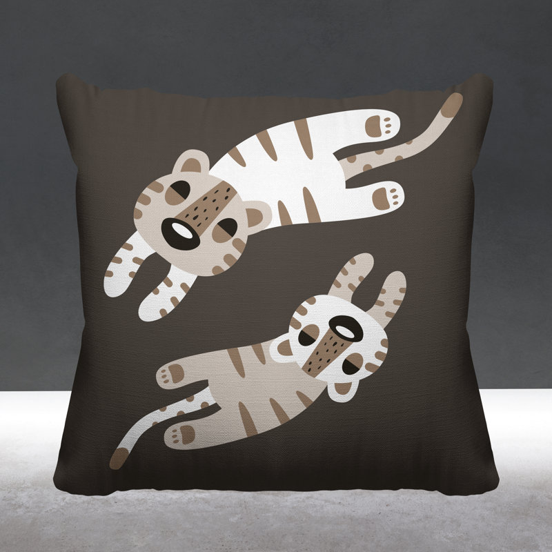 Coussin Jiba, L 19 po x H 19 po, Taupe