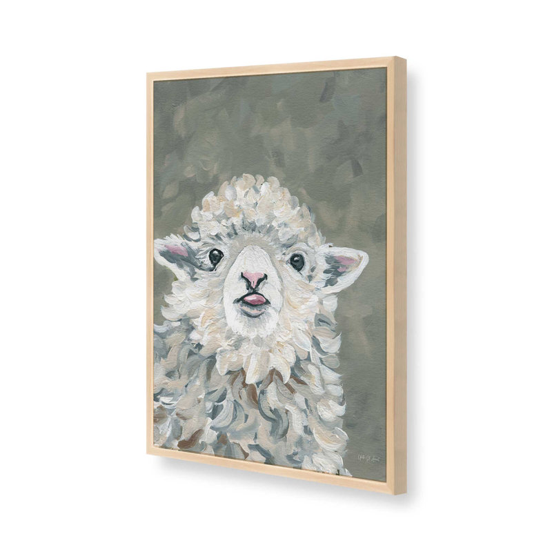 «Silly Little Lamb» par Yvette St. Amant, reproduction d'art sur toile, Tanné, H 48 po x l 36 po