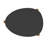 Gales 32" Mid-Century Modern Oval Solid Wood Coffee Table in Black-735089399