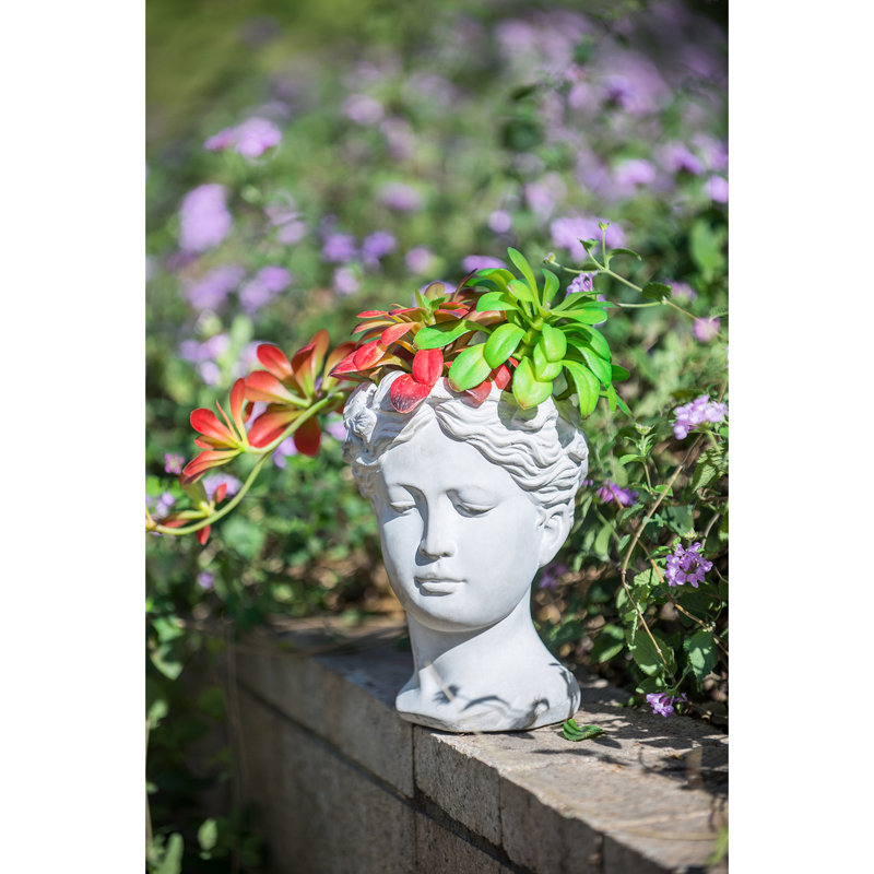Pot à fleurs en ciment à des fins décoratives - vase gris, 9,24 po de hauteur, 6,35 de profondeur, 5,86 de largeur, vase intérieur et extérieur pour la maison et le jardin, 6,3 x 5,9 x 9,1 pouces, capacité de 900 ml,