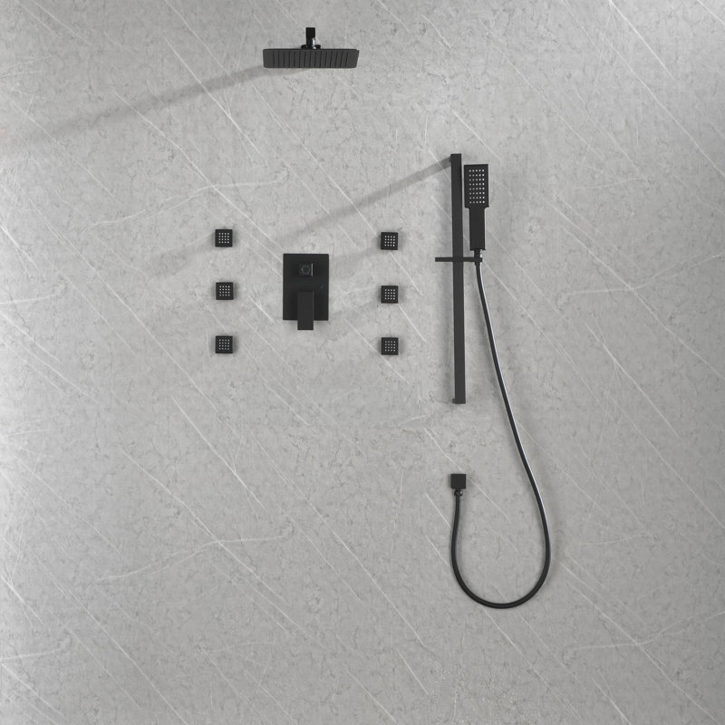 Wall Mounted Shower System with Bodysprays