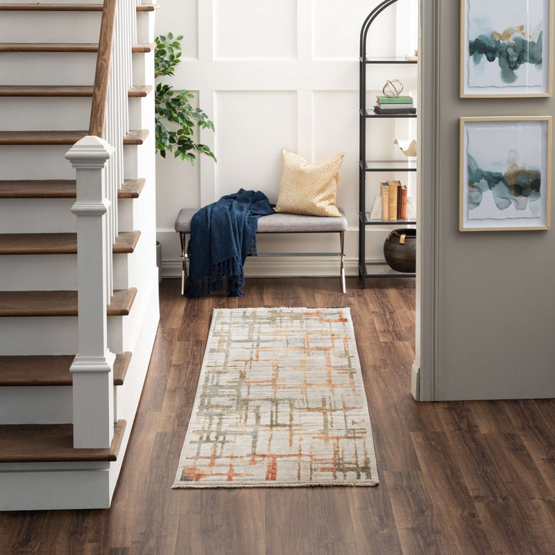 Tapis beige Karastan Rugs Souvenir, Tapis de couloir 2 pi 6 po x 7 pi 6 po