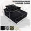 Corduroy 54.75" W Oversized Lounge Chaise Sofa Bed-1341230301-1310758388