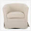Fauteuil demi-tonneau pivotant rembourré-250616970